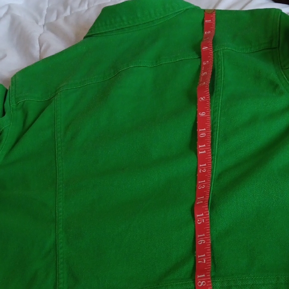 Ralph Lauren Green Jean Jacket  Cropped Tailored Fit - Picture 11 of 12
